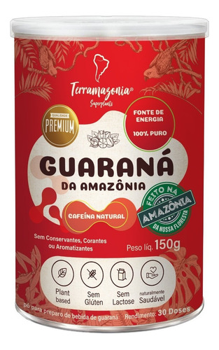 Guaraná Em Pó Sem Glúten Terramazonia 150g