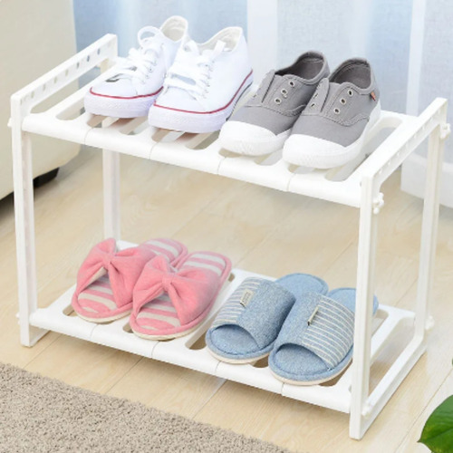 Estante Ajustable Expandible Organizador Fregadero, Zapatera Color Blanco