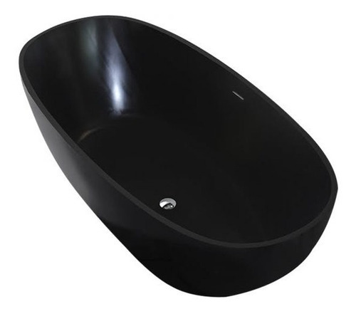 Krumm Bañadera Exenta Corian Oval Negro