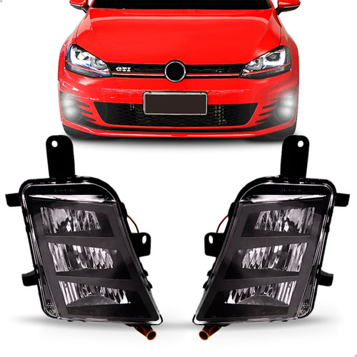 Par Farol Milha Auxiliar Golf Gti 2014 2015 2016 2017 C/ Led