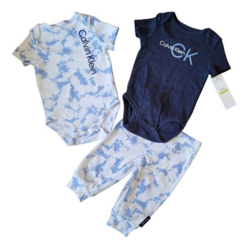 3 Pack Body Bodysuit O Bebecrece Calvin Klein Niño Azul