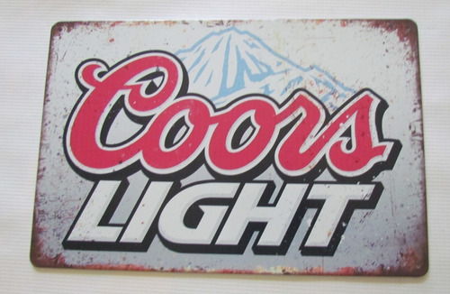 Poster Anuncio Cartel Coors Light Decoracion Bar Local Rock