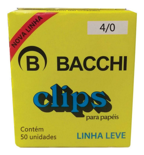 Clips 4/0 50un Bacchi Linha Leve