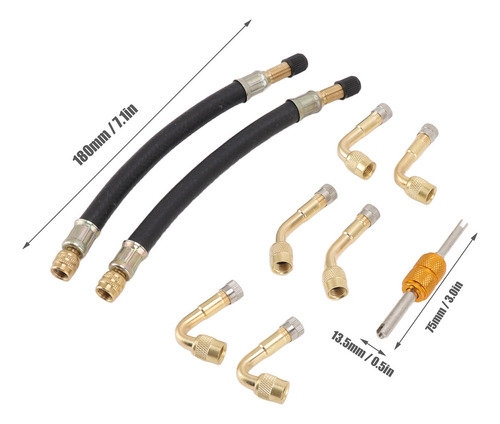 Extensiones De Válvula De Neumático Y Adaptador De Extensión