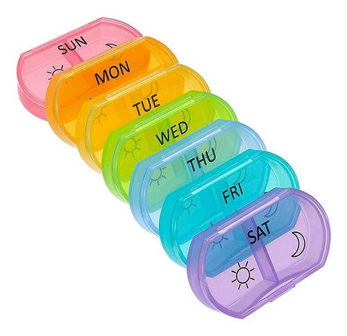 Imagen 8 de 10 de Pastillero Semanal Mañana Y Noche.