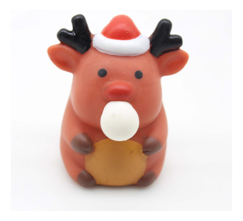 4 Navidad Escupir Burbuja Relajante Juguete Sensorial Alce