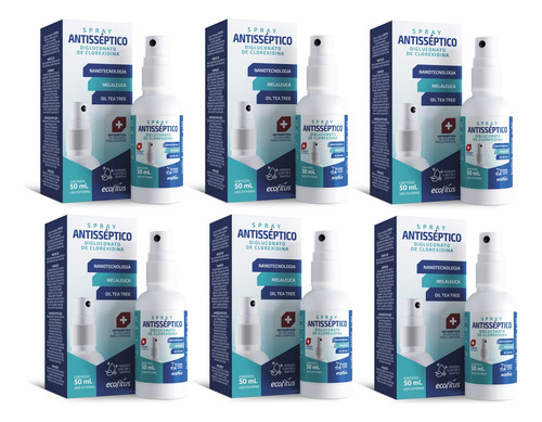 Kit 6 Antisséptico Para Curativos 50ml - Ecofítus