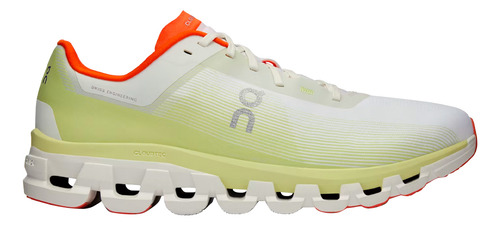 Zapatilla On Cloudflow 4 Hombre Blanco/naranjo/amarillo