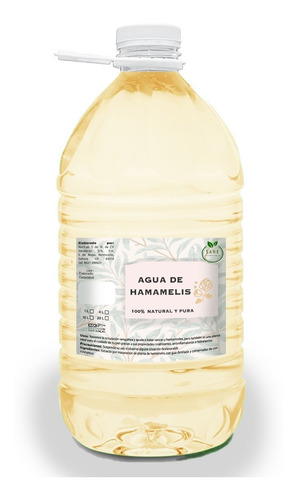  Agua De Hamamelis 100% Natural - Tónico Facial 4 Litros 