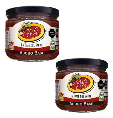 2pack Adobo Base Artesanal Gourmet 100% Natural Salsa Mg
