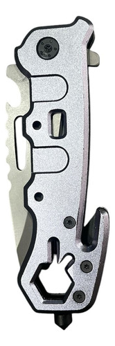 Navaja Cuchillo Tactico Bombero Rescate Surefire Camping Gris