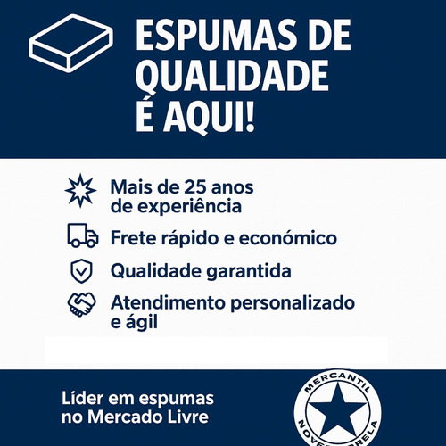 Espuma Sob Medida Colchão Sofá Cadeira D23 D26 D28 D33 D45