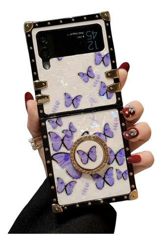 Para Samsung Z Flip 4/z Flip 3 Funda Mariposa Colores Madam*/