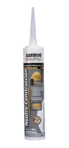 Sellador De Silicona Suprabond Neutra Construcción 280ml 