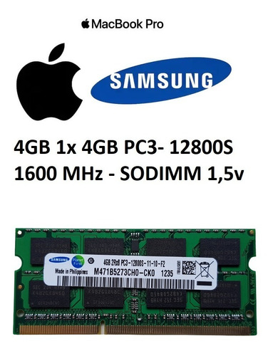 Memória Ram 4gb 1x4gb Samsung  M471b5273ch0-ck0