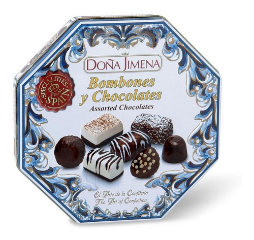 Doña Jimena  Lata Surtido De Chocolates, 200 Grs.