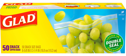 Bolsas De Almacenamiento De Alimentos Glad, Cremallera Para.