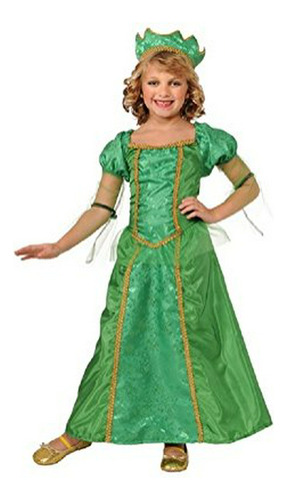 Green Renaissance Princess Dress-costume :small 3-4 Years (u