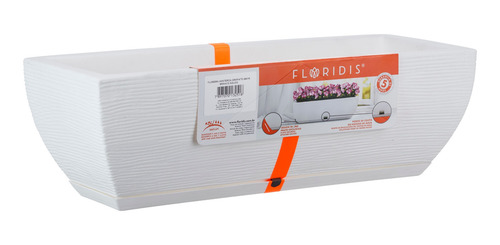 Imagen 2 de 9 de Combo 2 Maceta Jardinera Plástico 53x21x16 Simil Piedra Plat