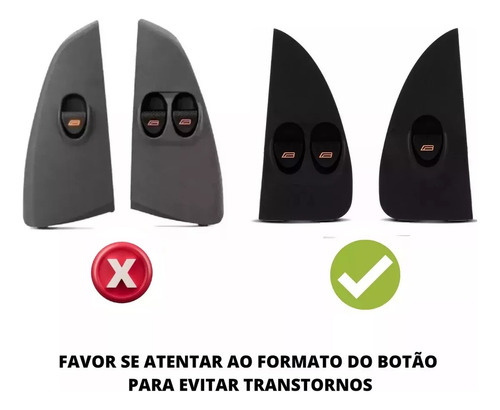 Chicote Modulo Botão E Puxador De Vidro Elétrico Strada Fire