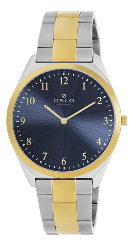 Relógio Oslo Masculino Ref: Omtsss9t0020 D2sk Slim Bicolor