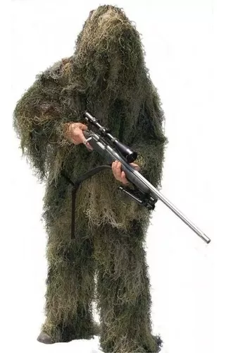 Ternos Ghillie camuflados 3D para homens, roupas de caça Sniper, tiro  tático militar, jogo de guerra