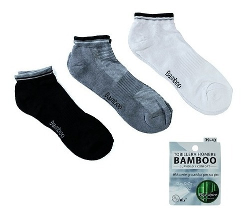 Calcetín Tobillera Hombre Bambú (12 Pares)