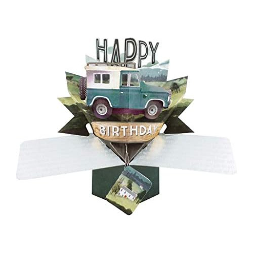 Tarjeta De Feliz Cumpleaños Jeep Pop-up   De Second Na...