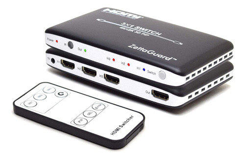 Zettaguard 3 Puertos 3 X 1 Interruptor Hdmi Con Pip  Imagen 