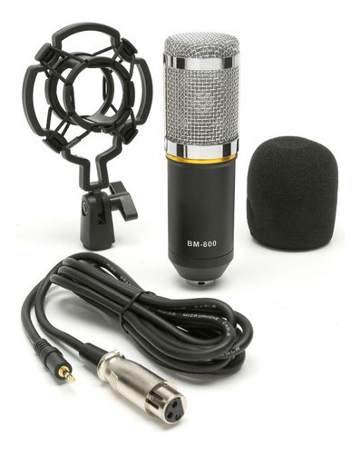 Microfono Profesional Youtube Set Estudio Video Juegos Bm800 Plateado
