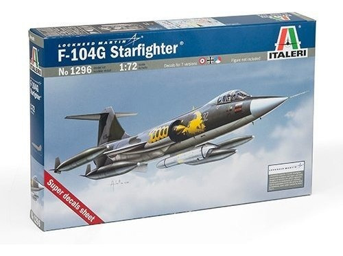 Italeri 1: 72 F-104g Starfighter Plano Modelo 1296s Kit.