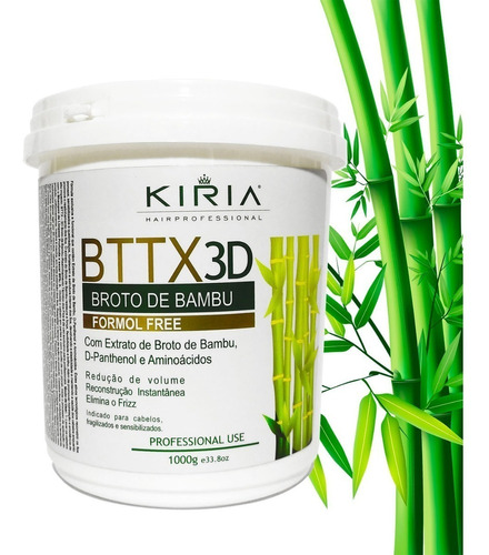 Botox Bambu Capilar Kiria Cabelo Fragilizado Zero Formol 1kg