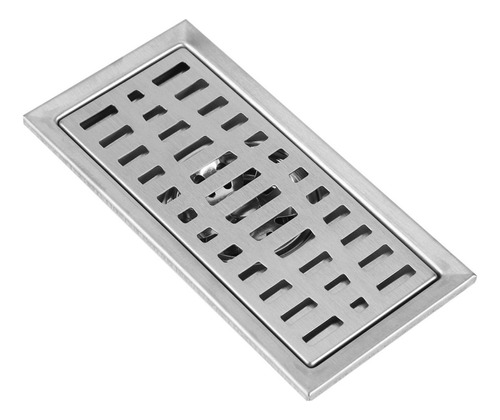 Desagüe De Ducha De Baño 20x10cm Rectangular De Acero Inoxid