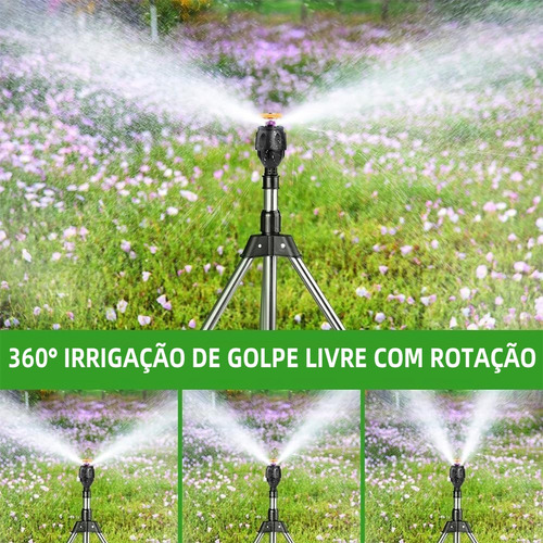 Aspersor Rotativo Automático Com Tripé De 360° 2 Unidades