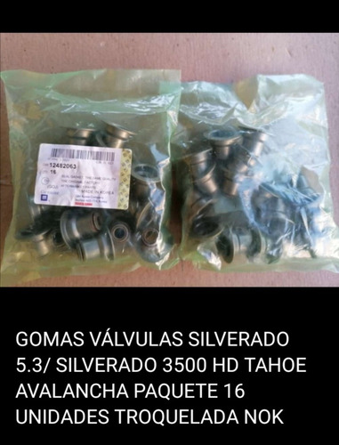 Gomas Válvulas Silverado 5.3/silverado 3500 Hd Tahoe Avalanc