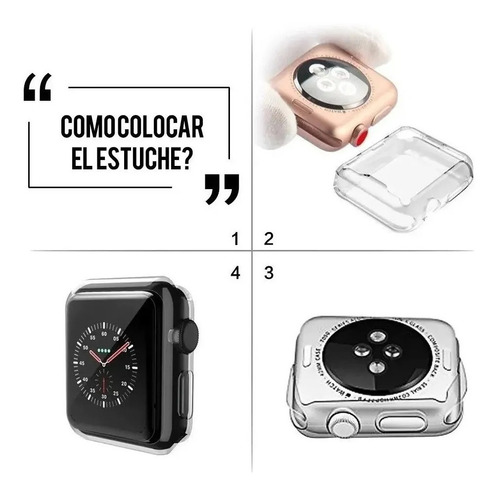  Protector Tpu Flexible Compatible Apple Watch Todos Modelos
