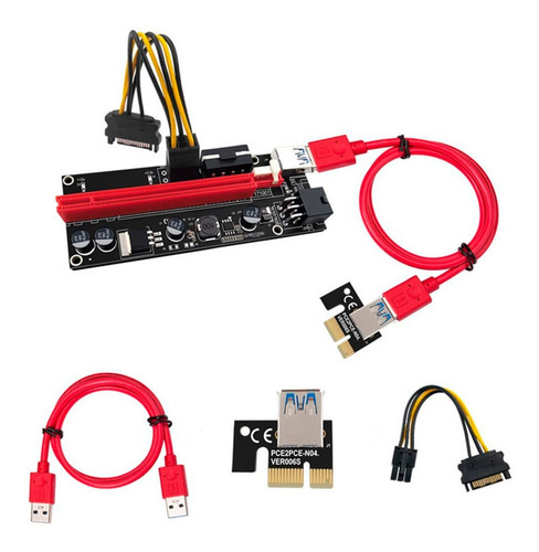 Riser Pcie Pci 16x A 1x 009s Usb 3.0 60cm Mineria Cripto Rig