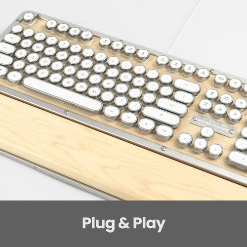 Teclado Mecánico Retro Clásico Usb Azio (maple) Con