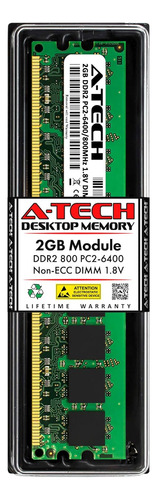 Memoria De 2gb Ddr2 800mhz Udimm Pc2-6400 Cl6 1.8v Dimm 