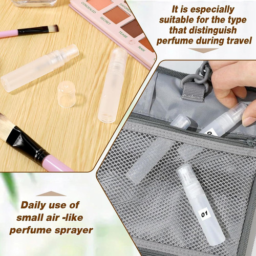 5 Pcs 5ml Botellas Mini Spray De Viaje Perfume