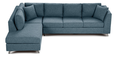 Sofá Seccional Rosen Carter Izquierdo Tela Denim