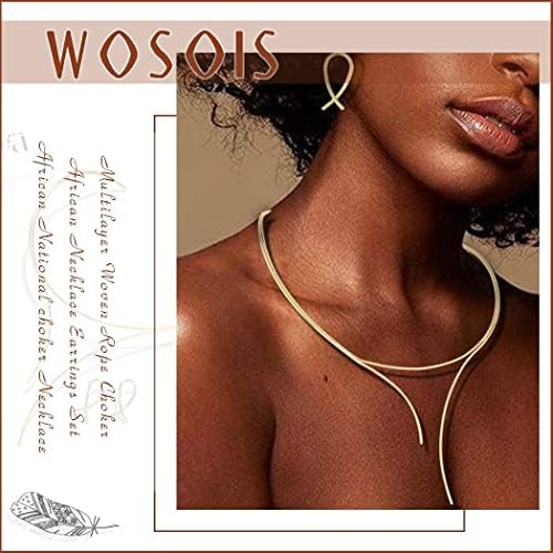 Wosois Gargantilla Collar Pendientes Conjunto Gargantillas G