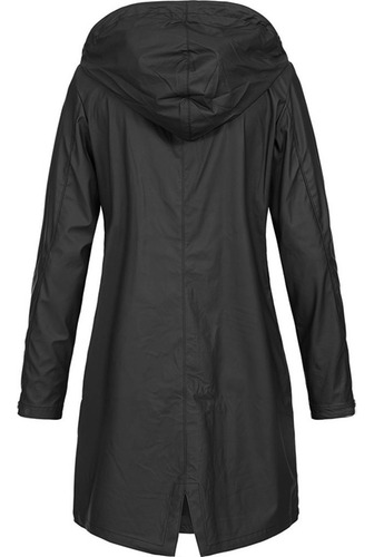 Chamarra Impermeable Para Mujer, Color Liso, Talla Grande, C