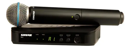 Sistema De Microfone Sem Fio Shure Blx24/b58-m15 Beta 58 Cor Preto