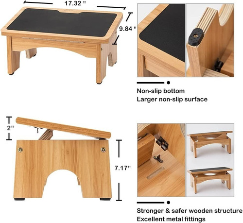 Reposapiés Inclinación De Ajuste 3 Niveles Ergonómico