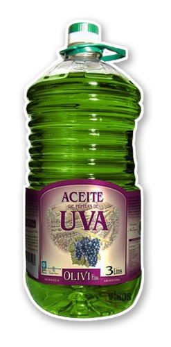 Aceite De Pepitas De Uva Por 3lts Olivi Hnos X 2 Unidades