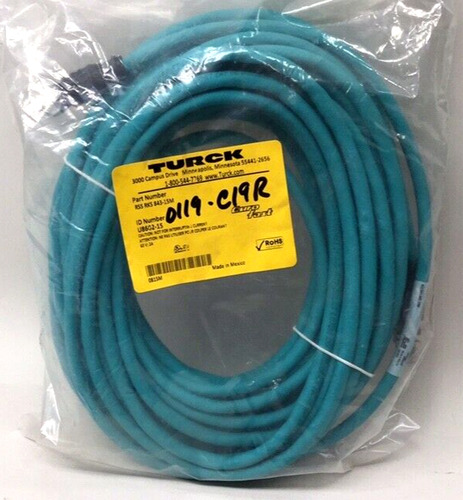 Turck Rss Rks 843-15m Cordset Eurofast Cable Rssrks84315 Ccb