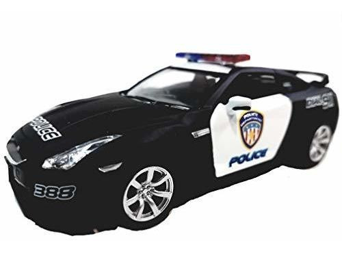 Coche Nissan Gt-r R35 Policía 5  Die Cast Scale Toy
