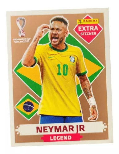 Figurinha Extra do Neymar Jr. Bronze Legend da Copa do Mundo do Qatar 2022  - Item de Coleção Original Panini