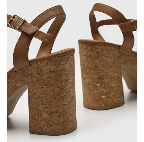 ガルム Sandália Plataforma Vizzano Meia Pata 6541102 - Camel | Frete grátis